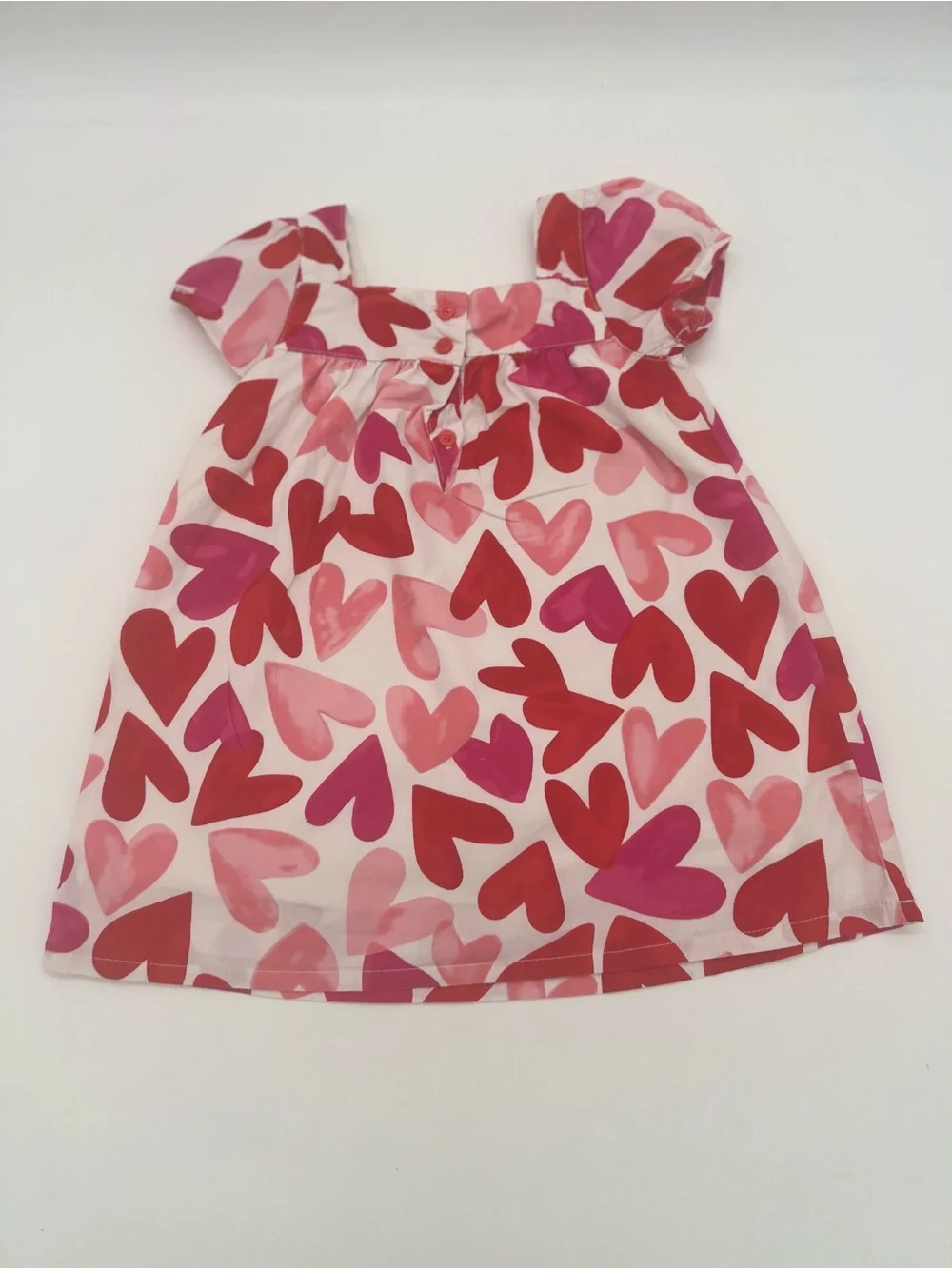 Gymboree Baby Girl Red Hears Red Bow Dress Cotton 18-24 Months